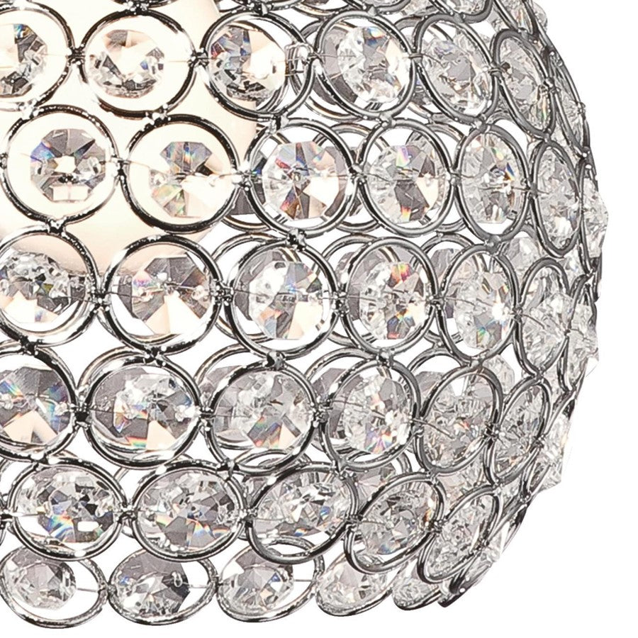 Westinghouse Kelcie 10in 1-Light Pendant | Contemporary Brushed Nickel and Crystal Jewel Shade | Dining Room & Living Room | Model 6103700