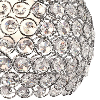 Westinghouse Kelcie 10in 1-Light Pendant | Contemporary Brushed Nickel and Crystal Jewel Shade | Dining Room & Living Room | Model 6103700