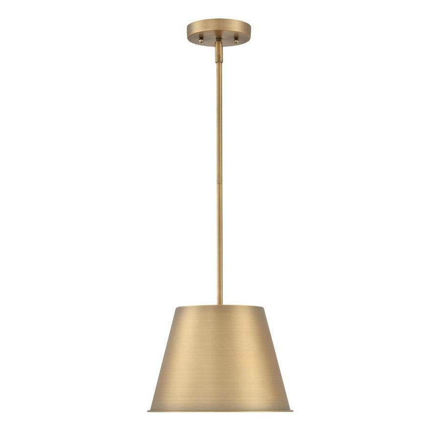 Westinghouse Derose 11in 1-Light Pendant | Transitional Brushed Brass Metal | Kitchen Island & Dining Room | 11 x 11 x 8 in | Model 6111500