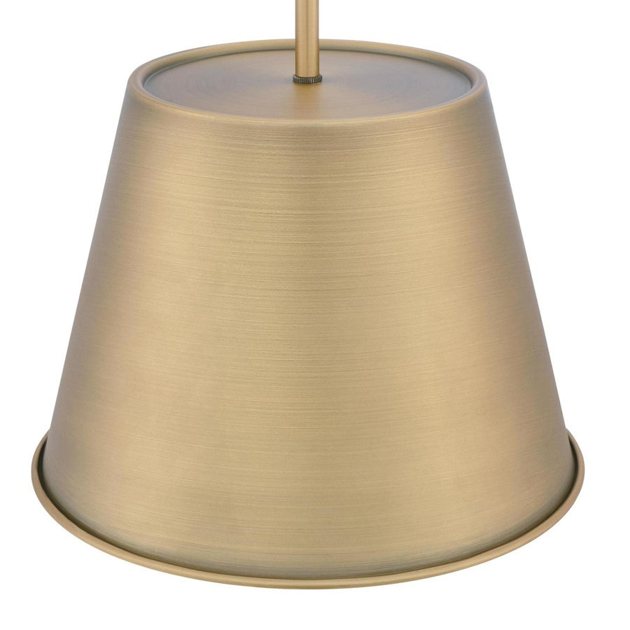 Westinghouse Derose 11in 1-Light Pendant | Transitional Brushed Brass Metal | Kitchen Island & Dining Room | 11 x 11 x 8 in | Model 6111500