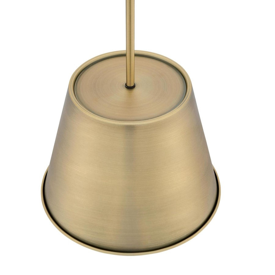 Westinghouse Derose 11in 1-Light Pendant | Transitional Brushed Brass Metal | Kitchen Island & Dining Room | 11 x 11 x 8 in | Model 6111500