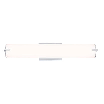 Westinghouse Ashwin 25in 1-Light LED Wall Sconce | Transitional Brushed Nickel Frosted Acrylic | Bathroom Vanity & Hallway | Model 6112100
