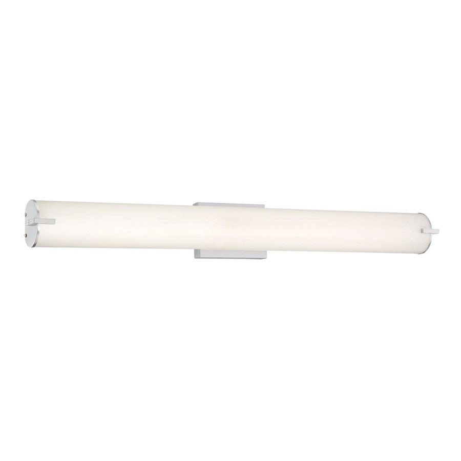 Westinghouse Ashwin 36in 1-Light LED Wall Sconce | Transitional Brushed Nickel Frosted Acrylic | Bathroom Vanity & Hallway | Model 6112200