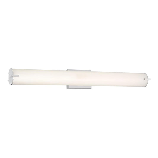 Westinghouse Ashwin 36in 1-Light LED Wall Sconce | Transitional Brushed Nickel Frosted Acrylic | Bathroom Vanity & Hallway | Model 6112200