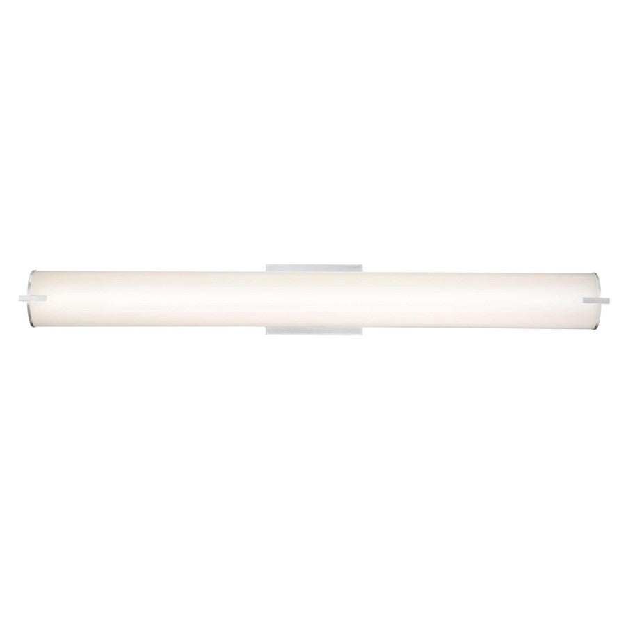 Westinghouse Ashwin 36in 1-Light LED Wall Sconce | Transitional Brushed Nickel Frosted Acrylic | Bathroom Vanity & Hallway | Model 6112200