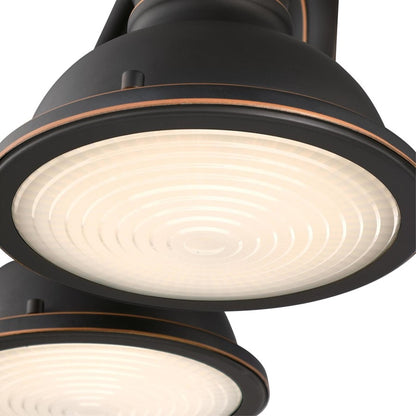 Westinghouse Boswell 23in 3-Light Vanity Light | Vintage Oil-Rubbed Bronze and Frosted Prismatic Lens | Bathroom & Bedroom | Model 6116200