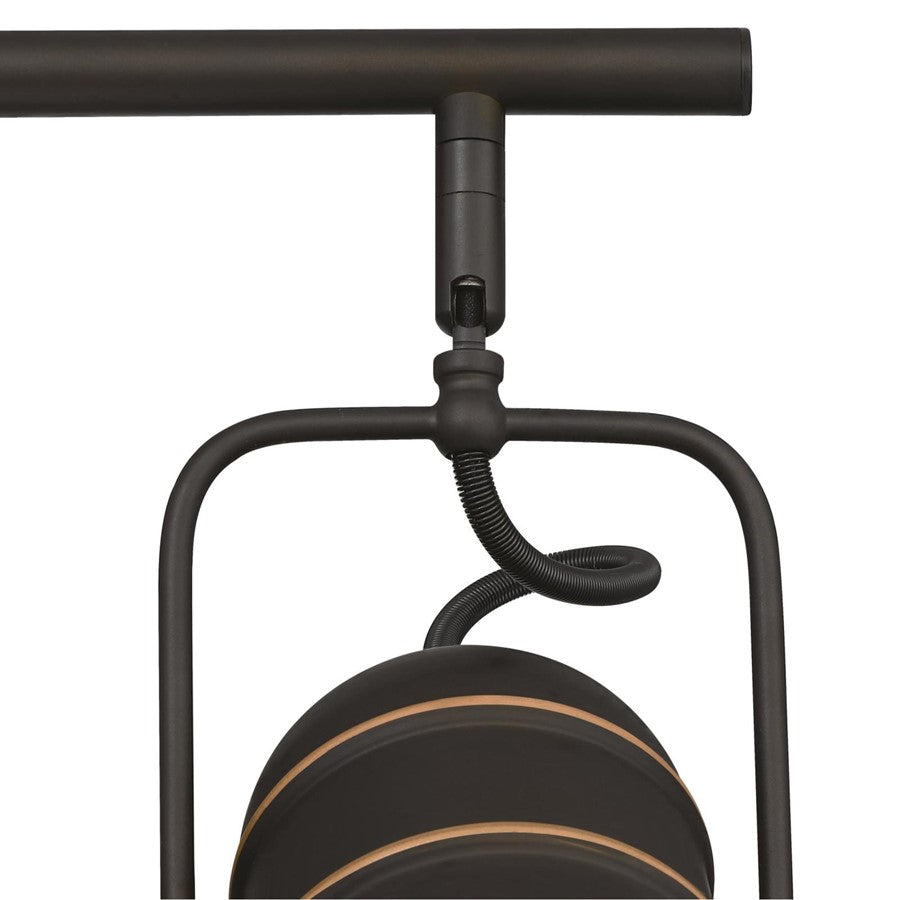 Westinghouse Boswell 36in 4-Light Track Light | Vintage Oil-Rubbed Bronze Metal Shades | Kitchen Island & Hallway | 36 x 5 x 10 in | Model 6116800