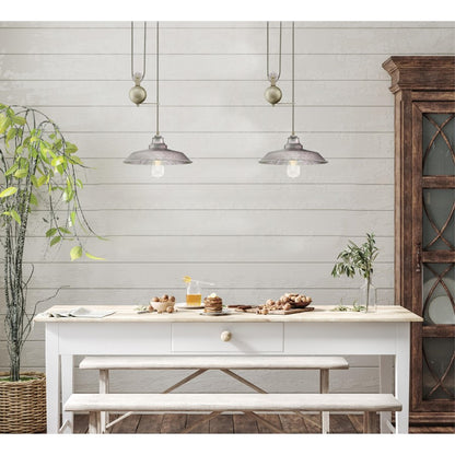 Westinghouse Iron Hill 12in 1-Light Pendant | Vintage Galvanized Steel and Metal Shade | Kitchen Island & Dining Room | Model 6117000