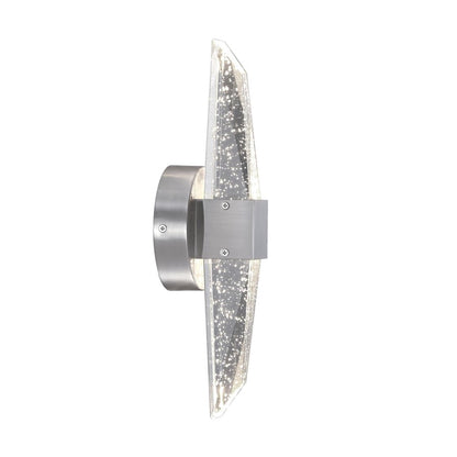 Westinghouse Cava 15in 1-Light Wall Sconce | Contemporary Brushed Nickel and Bubble Glass | Bathroom & Bedroom Accent | 1150 Lumens | Model 6118300