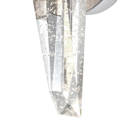 Westinghouse Cava 1 Light Wall Light, Brushed Nickel/Bubble Glass