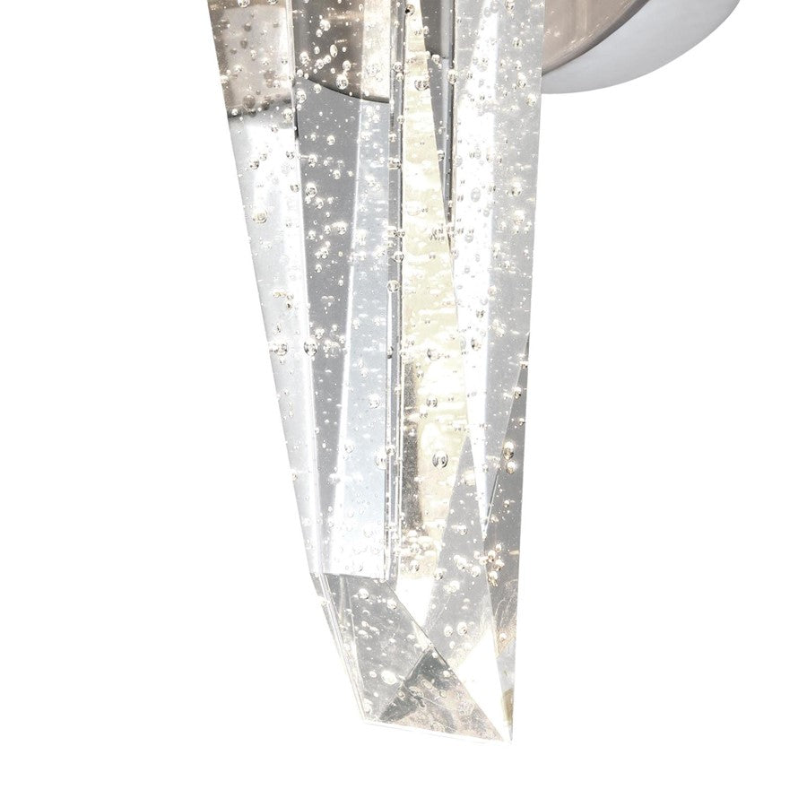 Westinghouse Cava 15in 1-Light Wall Sconce | Contemporary Brushed Nickel and Bubble Glass | Bathroom & Bedroom Accent | 1150 Lumens | Model 6118300