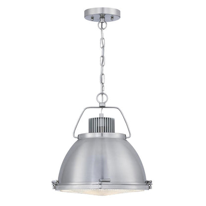 Westinghouse Danzig 14in 1-Light Pendant | Vintage Brushed Nickel and Clear Prismatic Lens | Kitchen Island & Dining Room | Model 6119400
