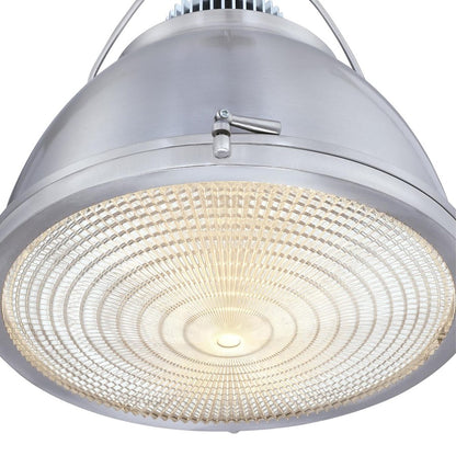 Westinghouse Danzig 14in 1-Light Pendant | Vintage Brushed Nickel and Clear Prismatic Lens | Kitchen Island & Dining Room | Model 6119400