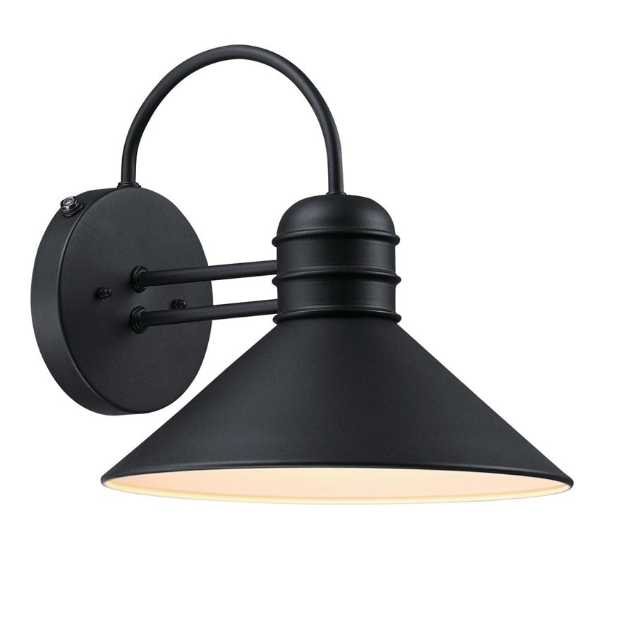Westinghouse Watts Creek 11in 1-Light Outdoor Wall Lantern | Rustic Textured Black Metal Shade | Porch & Garage Entryway | Model 6120500