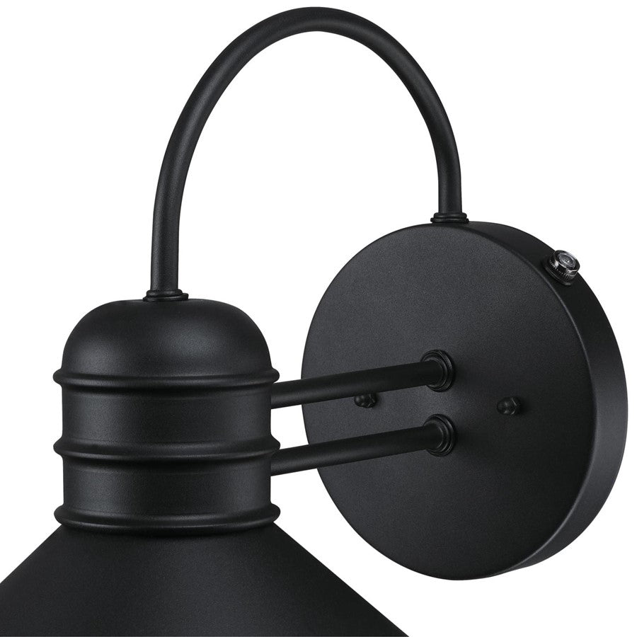 Westinghouse Watts Creek 11in 1-Light Outdoor Wall Lantern | Rustic Textured Black Metal Shade | Porch & Garage Entryway | Model 6120500