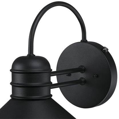 Westinghouse Watts Creek 11in 1-Light Outdoor Wall Lantern | Rustic Textured Black Metal Shade | Porch & Garage Entryway | Model 6120500