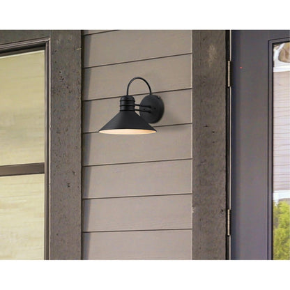 Westinghouse Watts Creek 11in 1-Light Outdoor Wall Lantern | Rustic Textured Black Metal Shade | Porch & Garage Entryway | Model 6120500