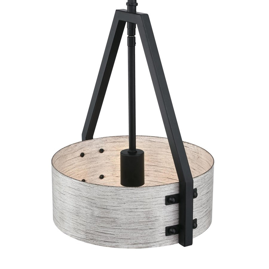 Westinghouse Callowhill 12in 1-Light Pendant | Rustic Matte Black and Antique Ash Metal | Kitchen Island & Dining Room | Model 6125800
