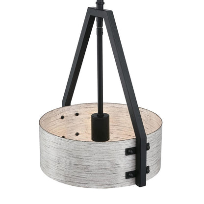 Westinghouse Callowhill 12in 1-Light Pendant | Rustic Matte Black and Antique Ash Metal | Kitchen Island & Dining Room | Model 6125800