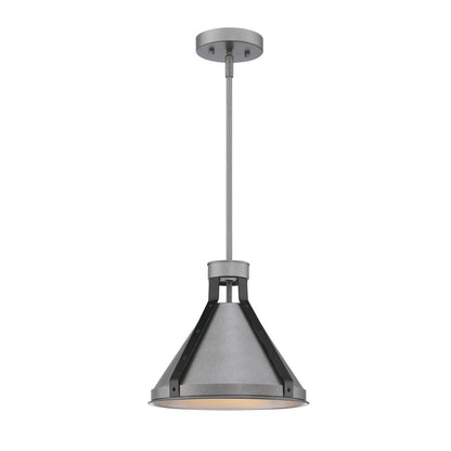 Westinghouse Pennsauken 1-Light Pendant | Vintage Industrial Steel with Iron Accents | Kitchen Island & Dining Room | 10.25 in H | Model 6128400