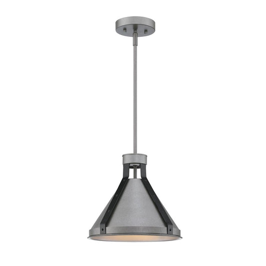 Westinghouse Pennsauken 1-Light Pendant | Vintage Industrial Steel with Iron Accents | Kitchen Island & Dining Room | 10.25 in H | Model 6128400
