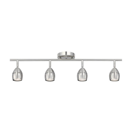 Westinghouse Borgata 30in 4-Light Flush Mount Track Light | Contemporary Brushed Nickel | Kitchen & Living Room Task Light | Model 6129500