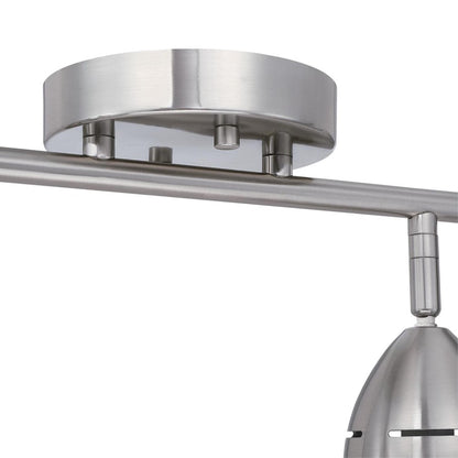 Westinghouse Borgata 30in 4-Light Flush Mount Track Light | Contemporary Brushed Nickel | Kitchen & Living Room Task Light | Model 6129500