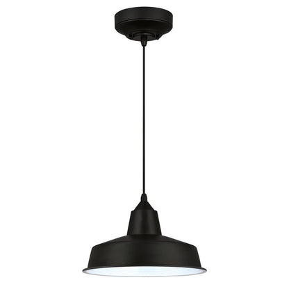 Westinghouse Academy 12in 1-Light Pendant | Vintage Black and Chrome Cage | Kitchen Island & Dining Room | 12 x 12 x 9 in | Model 6131800