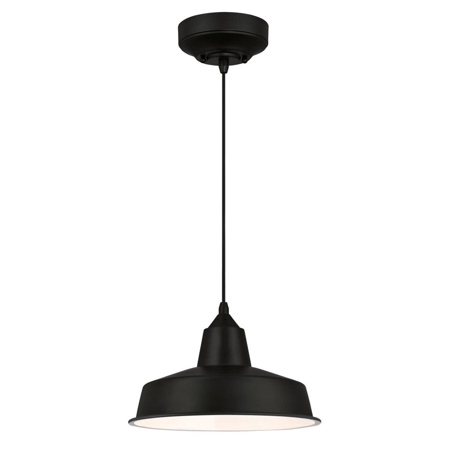 Westinghouse Academy 12in 1-Light Pendant | Vintage Black and Chrome Cage | Kitchen Island & Dining Room | 12 x 12 x 9 in | Model 6131800
