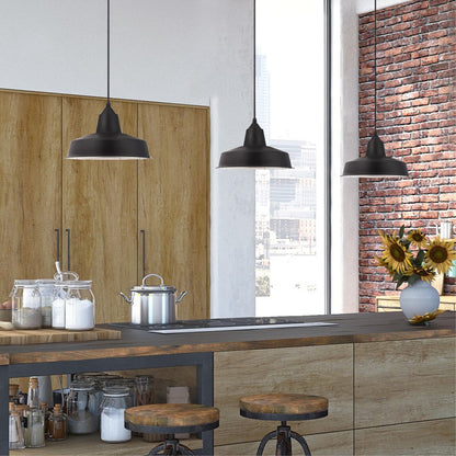 Westinghouse Academy 12in 1-Light Pendant | Vintage Black and Chrome Cage | Kitchen Island & Dining Room | 12 x 12 x 9 in | Model 6131800