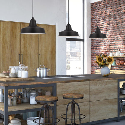 Westinghouse Academy 16in 1-Light Pendant | Vintage Black and Chrome Cage | Kitchen Island & Dining Room | 16 x 16 x 12 in | Model 6131900