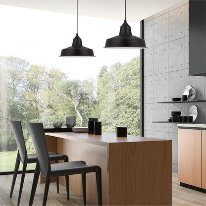 Westinghouse Academy 16in 1-Light Pendant | Vintage Black and Chrome Cage | Kitchen Island & Dining Room | 16 x 16 x 12 in | Model 6131900