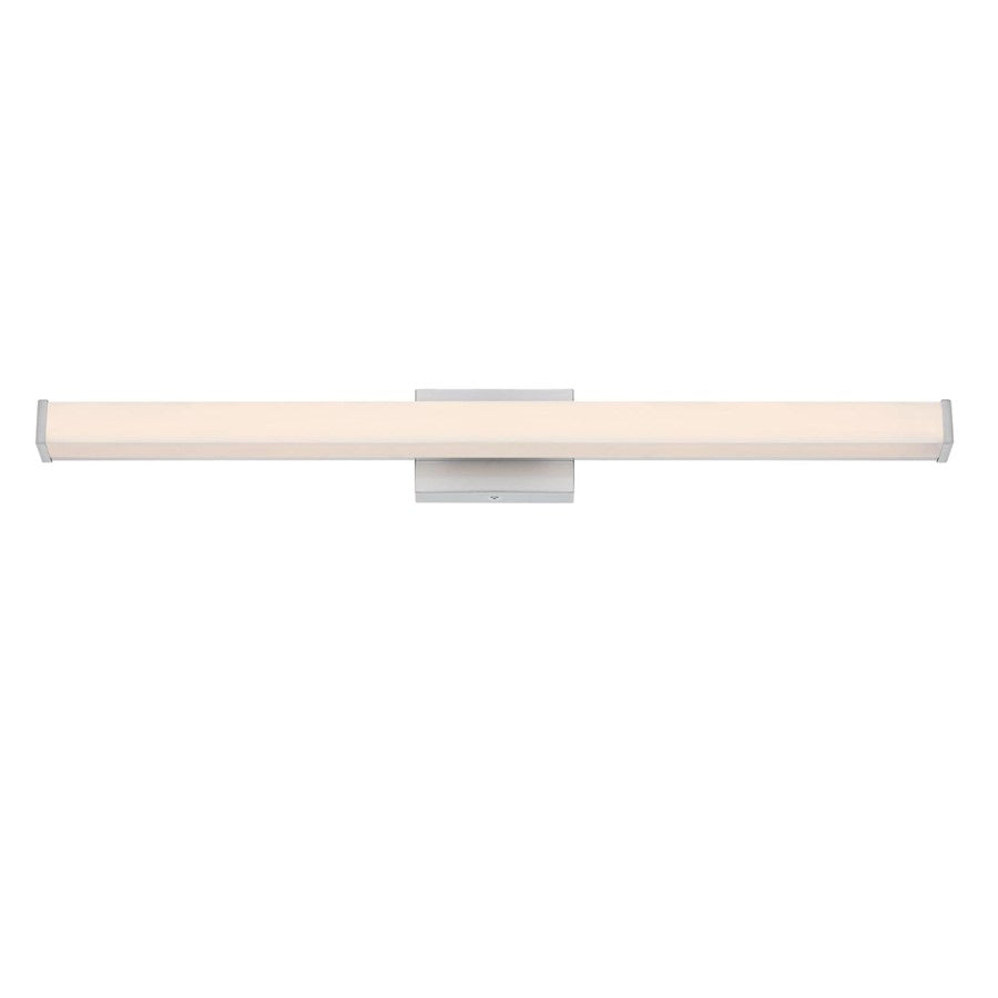 Westinghouse Dermot 36in 1-Light LED Vanity Light | Transitional Brushed Nickel and Frosted Acrylic | Bathroom & Hallway | Model 6135000