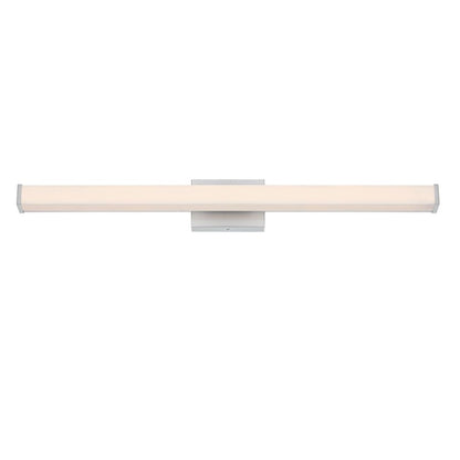 Westinghouse Dermot 36in 1-Light LED Vanity Light | Transitional Brushed Nickel and Frosted Acrylic | Bathroom & Hallway | Model 6135000