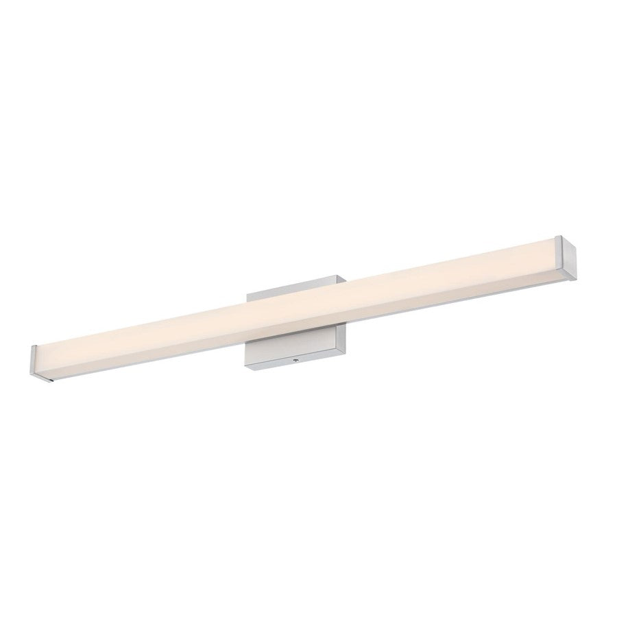 Westinghouse Dermot 1 Light 36" Wall Light, Nickel/Frosted Acrylic
