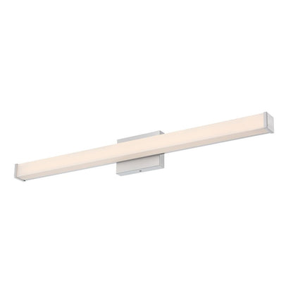 Westinghouse Dermot 36in 1-Light LED Vanity Light | Transitional Brushed Nickel and Frosted Acrylic | Bathroom & Hallway | Model 6135000