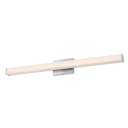 Westinghouse Dermot 1 Light 36" Wall Light, Nickel/Frosted Acrylic