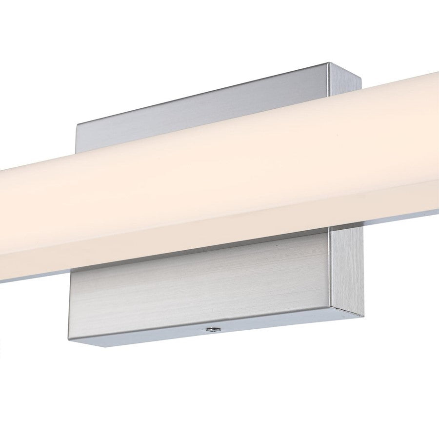 Westinghouse Dermot 36in 1-Light LED Vanity Light | Transitional Brushed Nickel and Frosted Acrylic | Bathroom & Hallway | Model 6135000