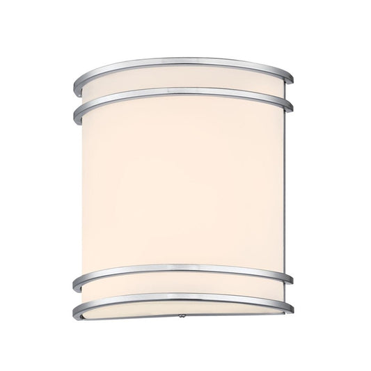 Westinghouse Hatboro 1-Light LED Wall Sconce | Transitional Brushed Nickel and Frosted Acrylic | Hallway & Entryway | 10 x 9 x 3.75 in | Model 6135500