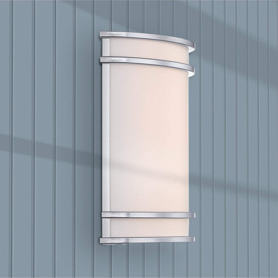 Westinghouse Hatboro 1-Light LED Wall Sconce | Transitional Brushed Nickel and Frosted Acrylic | Hallway & Entryway | 10 x 9 x 3.75 in | Model 6135500