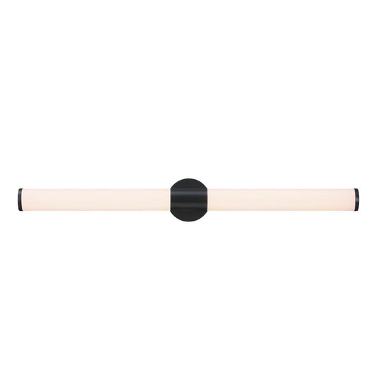 Westinghouse Clarksboro 1 Light 36" Wall Light, Black/Frosted Acrylic - 6138400
