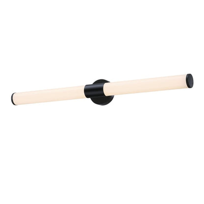 Westinghouse Clarksboro 36in 1-Light Wall Sconce | Transitional Matte Black and Frosted Acrylic | Hallway & Bathroom | Model 6138400