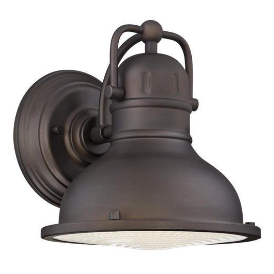 Westinghouse Orson 9in 1-Light Outdoor Wall Sconce | Vintage Oil Rubbed Bronze and Frosted Prismatic | Porch & Deck | Model 6203400