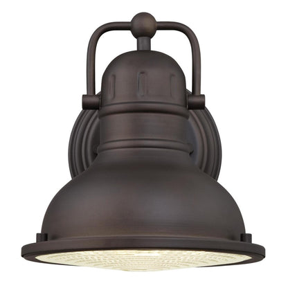 Westinghouse Orson 9in 1-Light Outdoor Wall Sconce | Vintage Oil Rubbed Bronze and Frosted Prismatic | Porch & Deck | Model 6203400