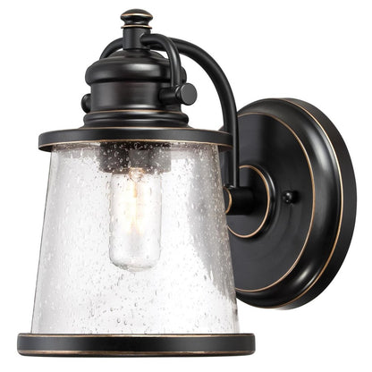 Westinghouse Emma Jane 1Lt Wall Light, Amber Bronze/Clear Seeded Glass