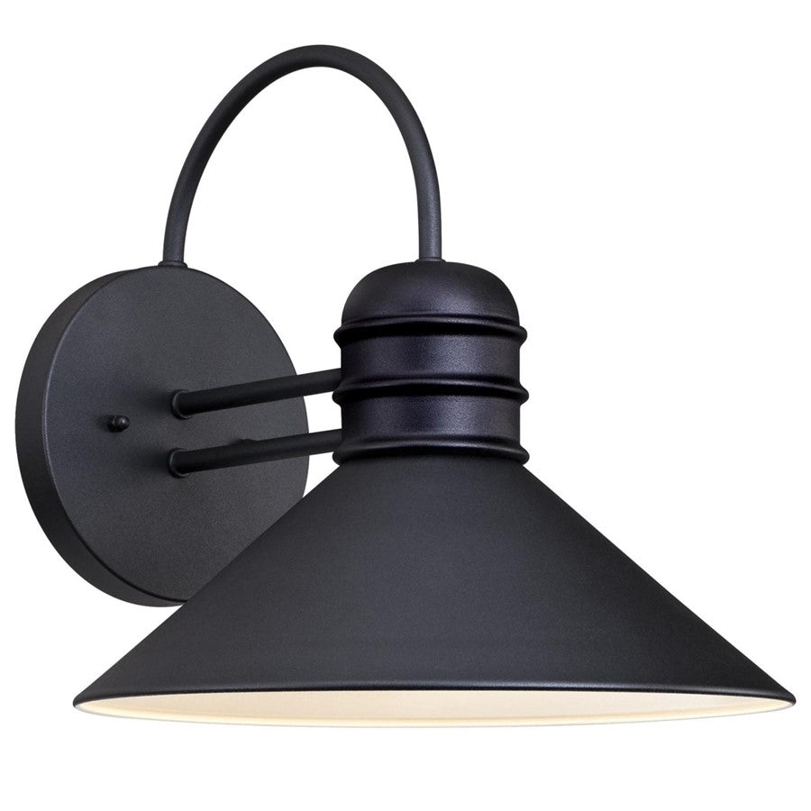 Westinghouse Watts Creek 11in 1-Light Outdoor Wall Lantern | Rustic Textured Black Metal Shade | Entryway & Garage | 11 x 12.5 x 11 in | Model 6204400