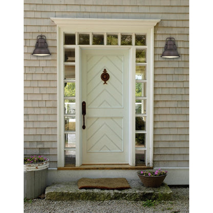 Westinghouse Orson 11in 1-Light Outdoor Wall Sconce | Industrial Oil Rubbed Bronze and Frosted Prismatic Glass | Covered Patios & | Model 6204600