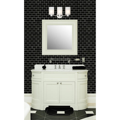 Westinghouse Sylvestre 3-Light Wall Sconce | Brushed Nickel and Frosted Seeded Glass | Bathroom & Hallway | 15 x 6 x 8 in | Model 6227900