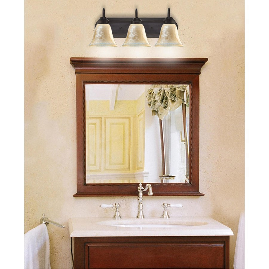 Westinghouse 3-Light Wall Sconce | Traditional Oil Rubbed Bronze Metal | Living Room & Dining Room Accent | 19.5 x 7 x 6.5 in | Model 6300600