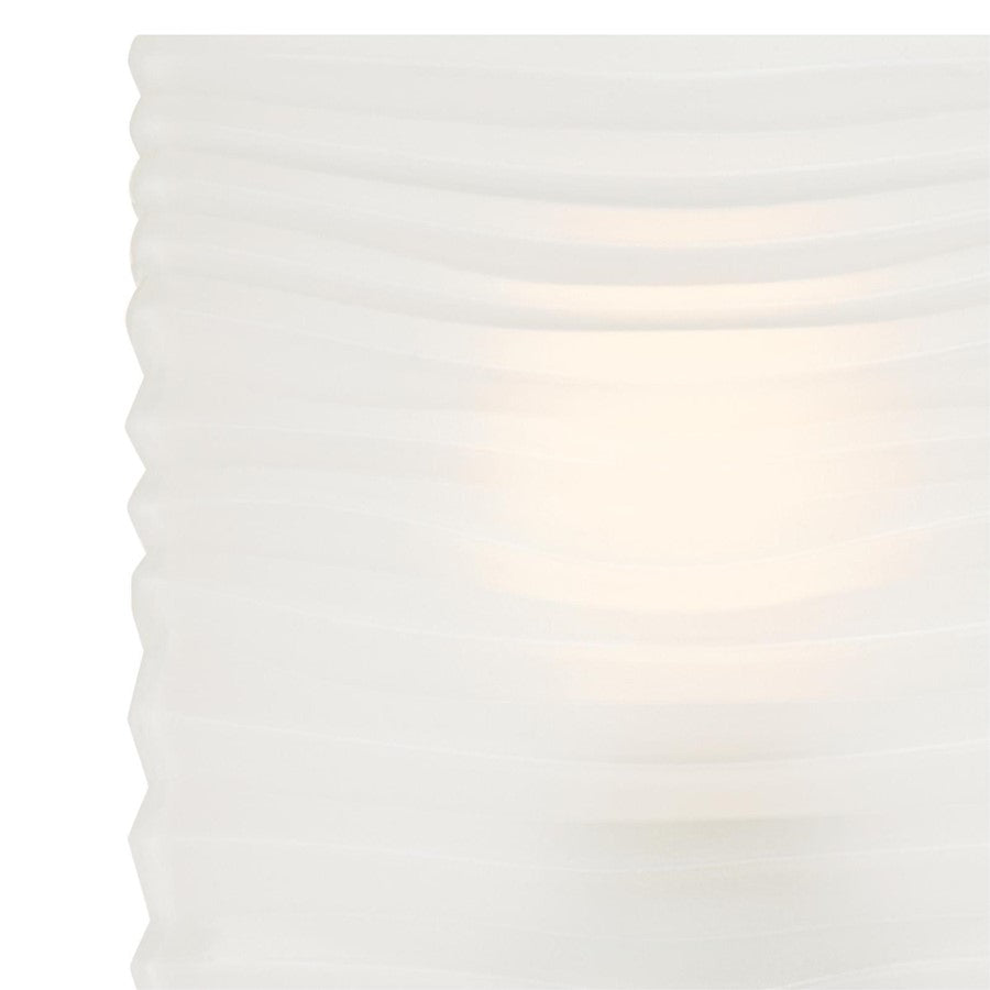 Westinghouse Alexander 22in 3-Light Wall Sconce | Contemporary Brushed Nickel and Rippled White Glass | Bathroom & Vanity | Model 6304000
